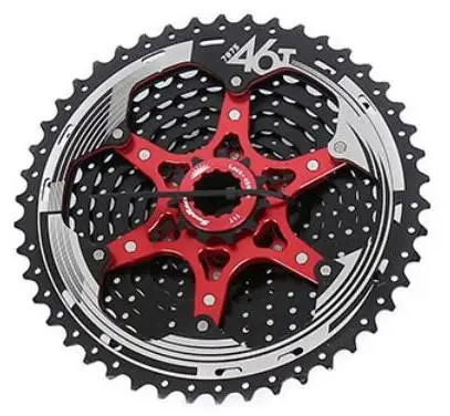 11-46T Black-red Shimano SLX M7000 4 шт. велосипед MTB 11 скоростной комплект набор переключателей с кассетой sunracing и адаптером KMC цепь 11-46T 11-50T - Цвет: 11-46T Black-red
