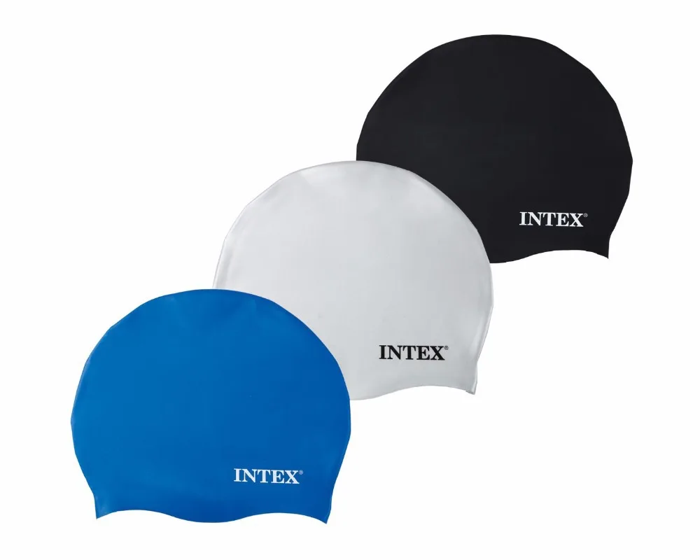 Intex твердая силиконовая шапочка для купания купальные шапочки водонепроницаемые шапки для взрослых мужчин женщин детей