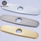 Бесплатная доставка 10 дюймов ванная комната кухня раковина смеситель отверстие украсить пластину накладка на палубу золото и хромникель