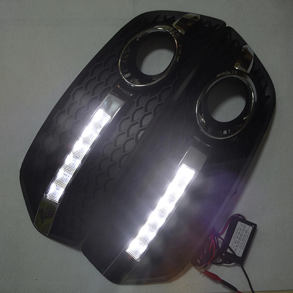 ECAHAYAKU 1 комплект DRL Для Audi Q5 2009 2010 2011 2012 светодиодный Противотуманные фары дневного
