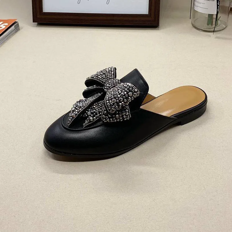 Genuine Leather Shoes Women Luxury Shoes Women Designers Butterfly-knot Casual Shoes Women
