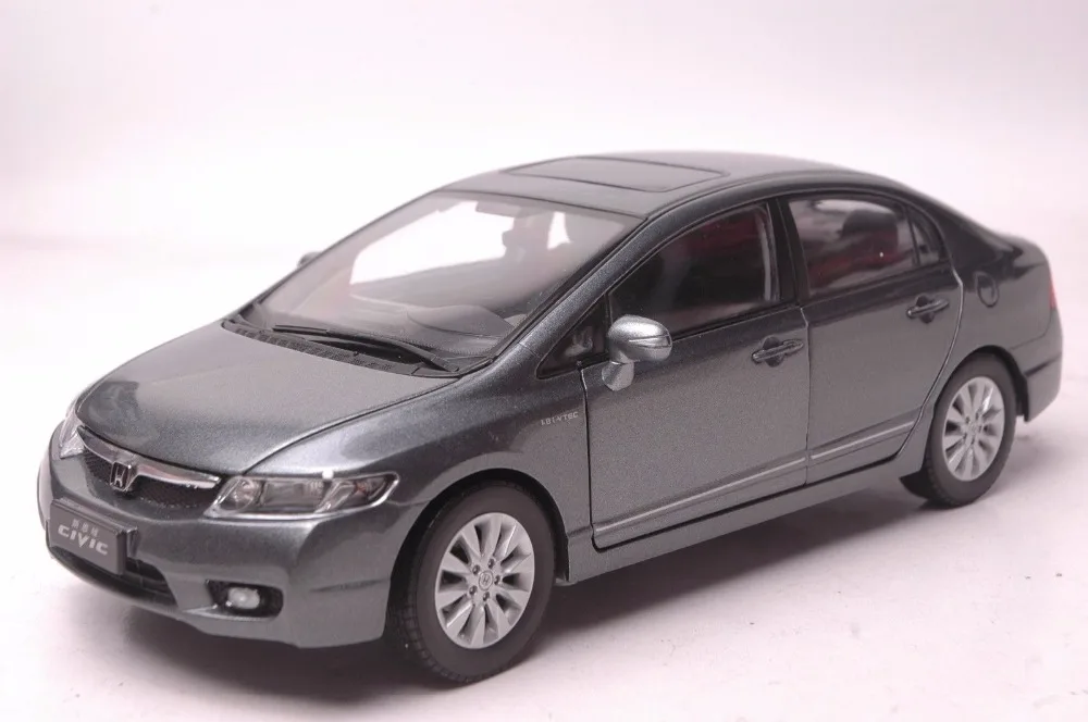 1:18 литья под давлением модели для Honda Civic 8 2009 серый Игрушечная машина из сплава