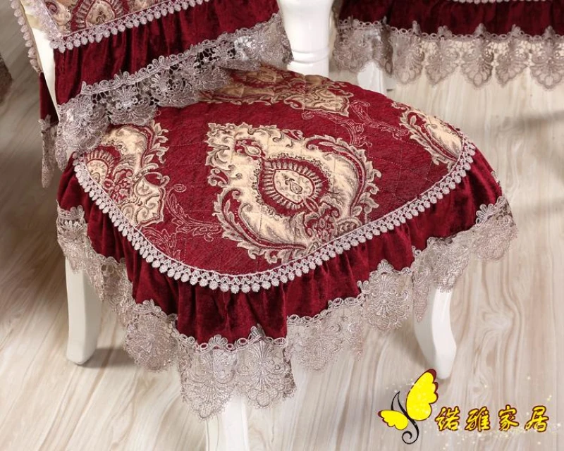 Роскошный красный квадратная скатерть для стола стула чехлы на стулья подушки