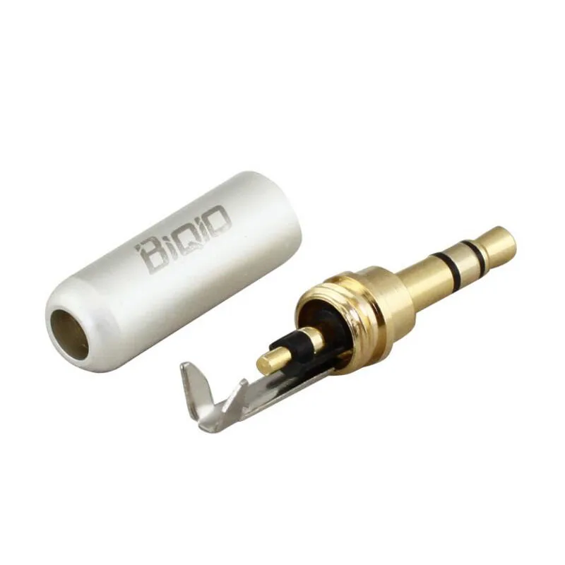 JSJ 3 5 мм позолоченный штекер двухканальный разъем для наушников стерео сварочная