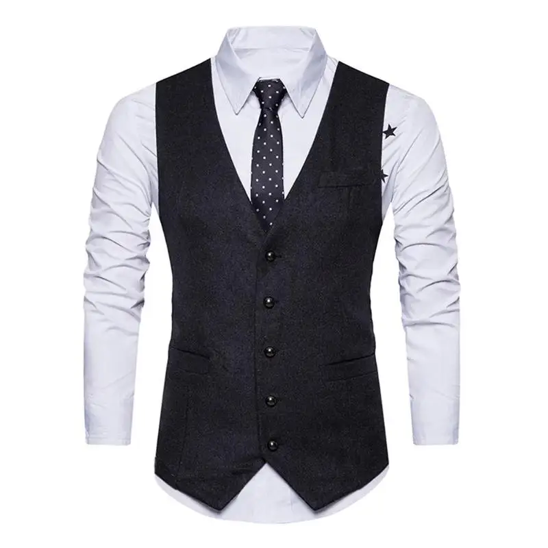 2018 мужские повседневные шерстяные твидовые жилеты с узором в елочку на заказ