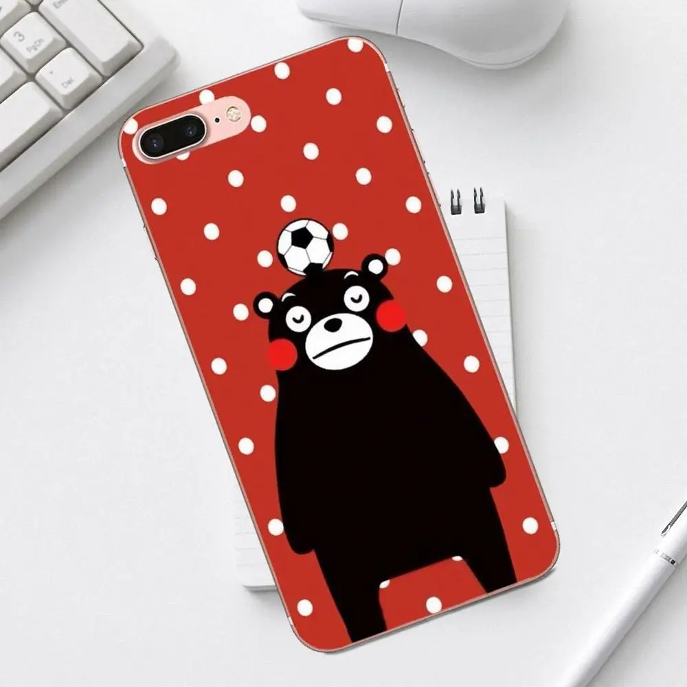 Qdowpz Kumamon мультфильм для Galaxy Alpha Core Prime Note 4 5 8 S3 S4 S5 S6 S7 S8 S9 mini edge Plus Мягкий