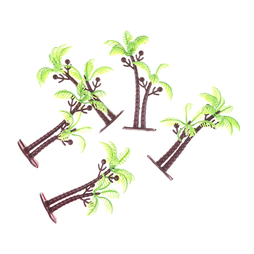 5PCS Vivid Simulation Green Tree Assemble Model Railway Dollhouse Scenery Park Layout Decor | Игрушки и хобби