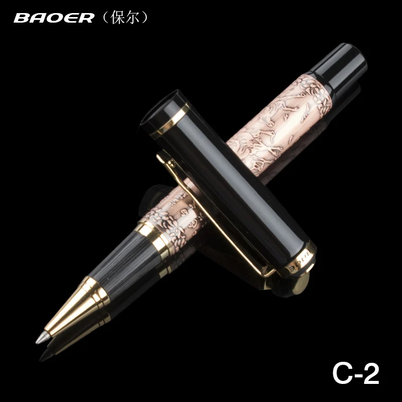 Брендовая металлическая шариковая ручка Baoer роскошная Шариковая для бизнеса