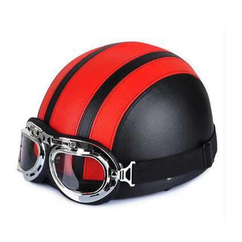 

Motorcycle Vintage Retro riding Helmet Open horse riding helmet Capacete Casco PU Equestrian Helmets