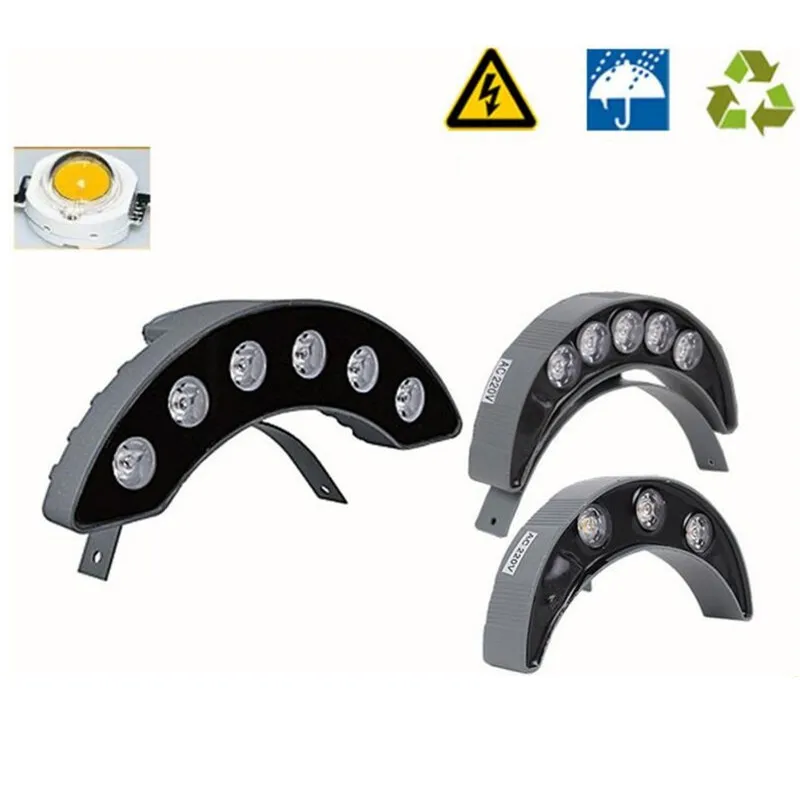 

3W/6W Waterproof LED Tile Light Roof Landscape Light LED Outdoor Curve Corrugated Lamp Crescent Lamp For Park Villa Garden