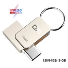 USB флеш-накопитель DM PD059, 128 ГБ, OTG, металлический корпус, USB 3,0, 64 ГБ, флешка-ключ, 32 ГБ, Type-C, мини-флешка на 16 ГБ, карта памяти