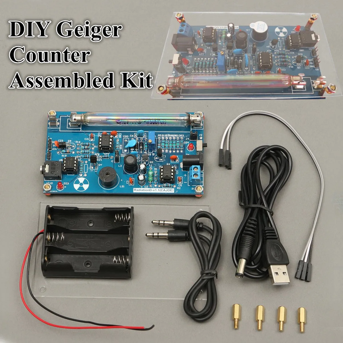 Собранный DIY счетчик Гейгера комплект Детектор атомного излучения гамма-луч строительство радиационной станции мониторинга