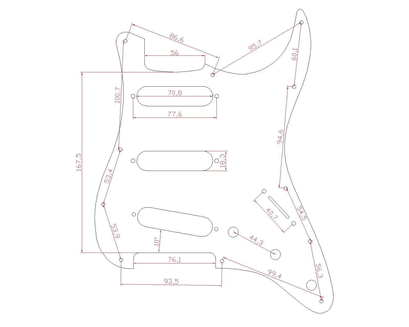 KAISH загруженный Предварительно проводной ST Pickguard с пикапом Alnico Состаренный белый