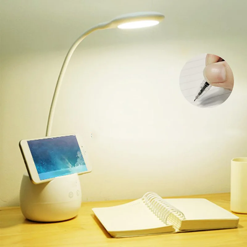 Dimmer Usb Led Desk Lamp Table Lamps Press Switch 3 Mode Clip Pen Holder Light Bedside Bedroom Reading Book Night Lig | Освещение