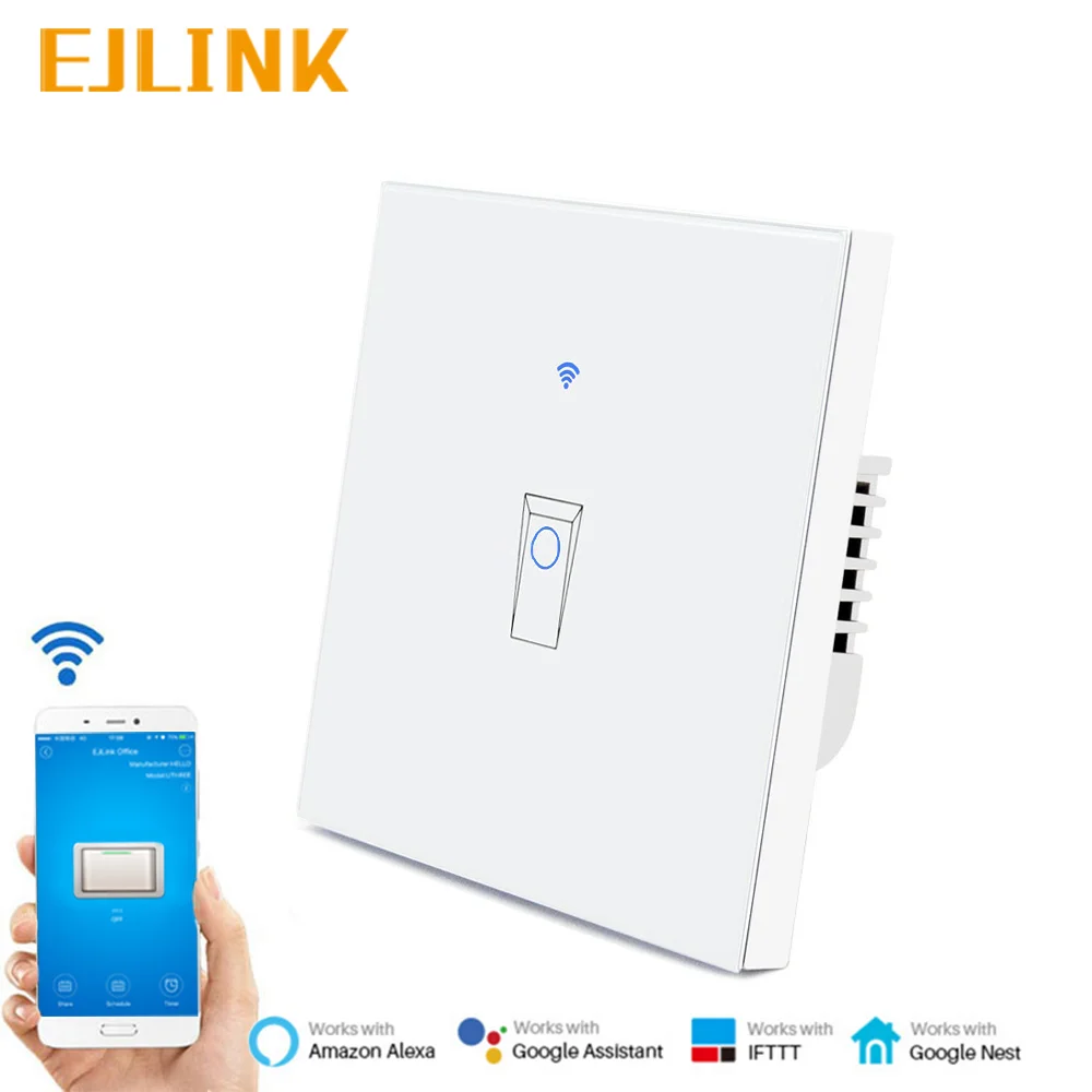EJLINK ЕС Великобритания умный Wifi переключатель настенный сенсорный выключатель