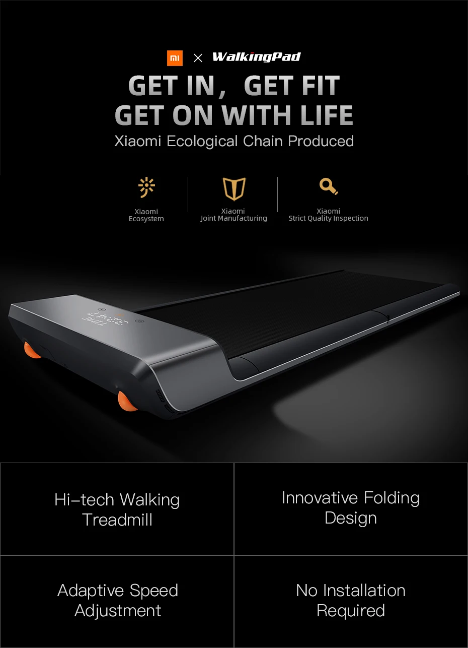 Быстрая Xiaomi Mijia Smart WalkingPad складной нескользящий автоматический контроль скорости светодиодный дисплей снижение веса беговая дорожка