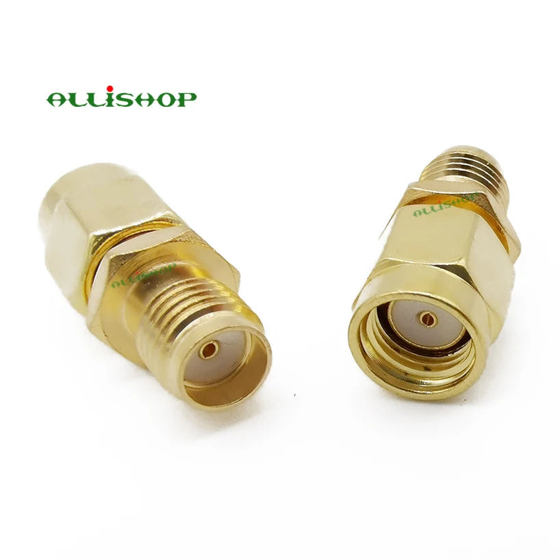 Фото 2Pcs RF SMA Adapter RP Male to Female Wire Terminal Copper Connector Jack Goldplated Straight for Wireless Antenna Обустройство 2Pcs RF SMA Adapter RP Male to Female Wire Terminal Copper Connector Jack Goldplated Straight for Wireless Antenna Обустройство