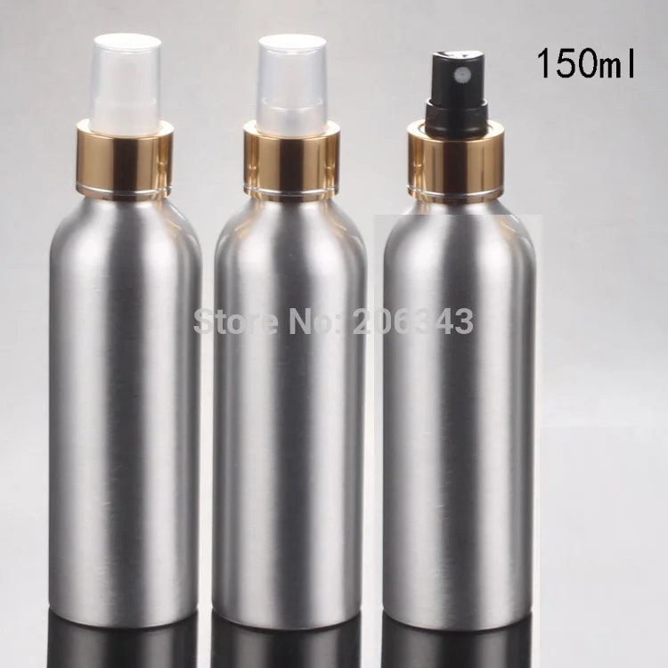 100 шт. 150 мл алюминиевая бутылка металлическая с золотым воротником