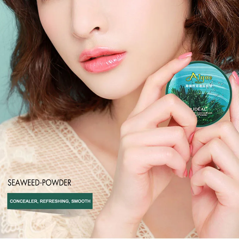 1 шт. морской водоросли прессованный порошок для лица консилер контроль жирности