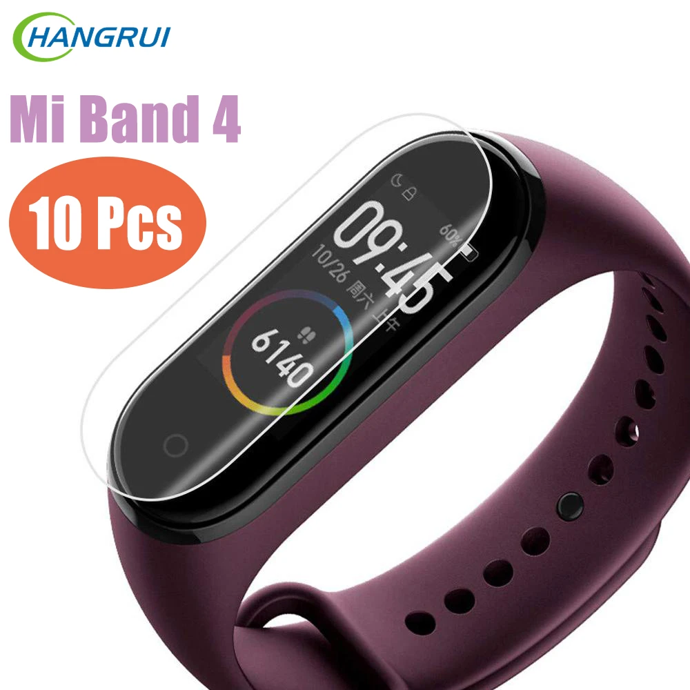 10 шт. Защитная пленка для экрана mi Band 4 для Xiaomi mi Band 4, умный Браслет mi Band 4, защитная пленка для экрана, не закаленное стекло