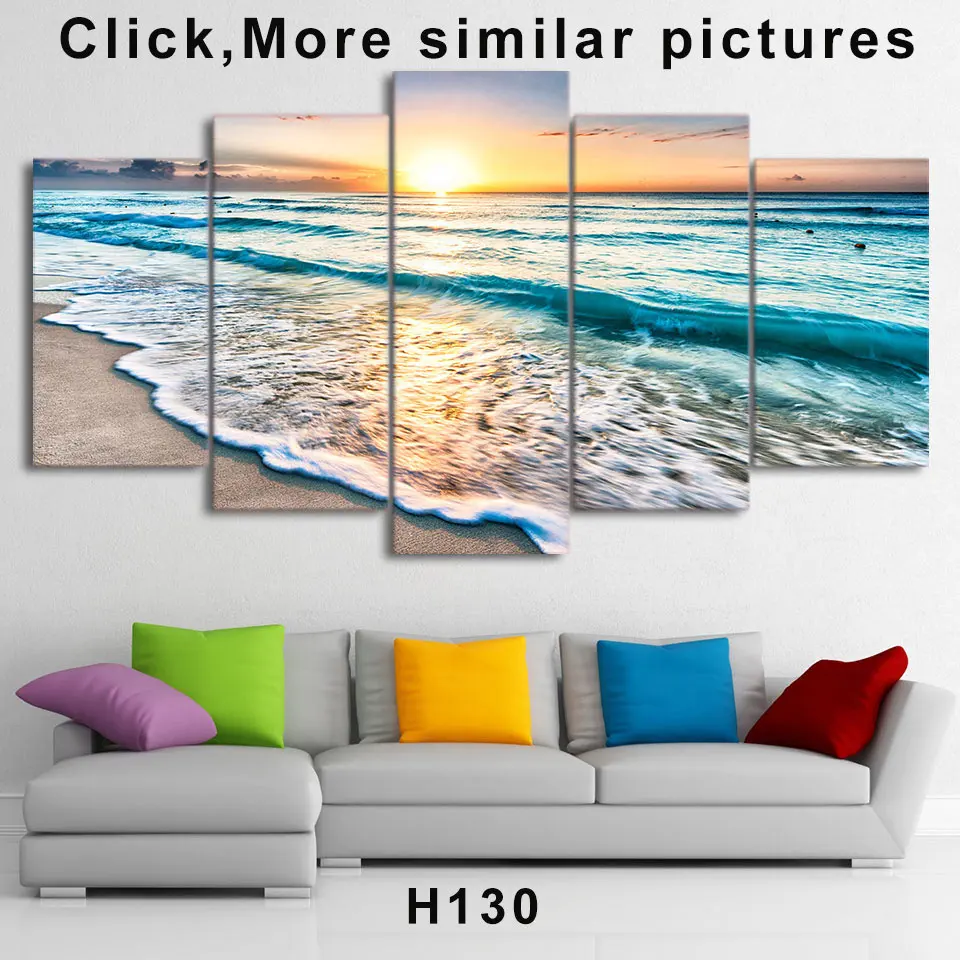 5 шт. декоративный постер на холсте с изображением морского побережья - купить по