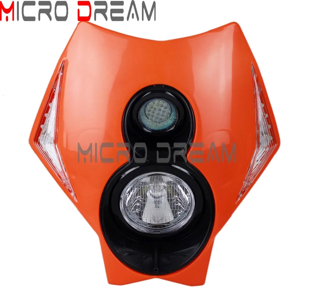 Светодиодный головной обтекатель Dirt Bike Enduro MX видения фары маска для модели SX-EXC-XC
