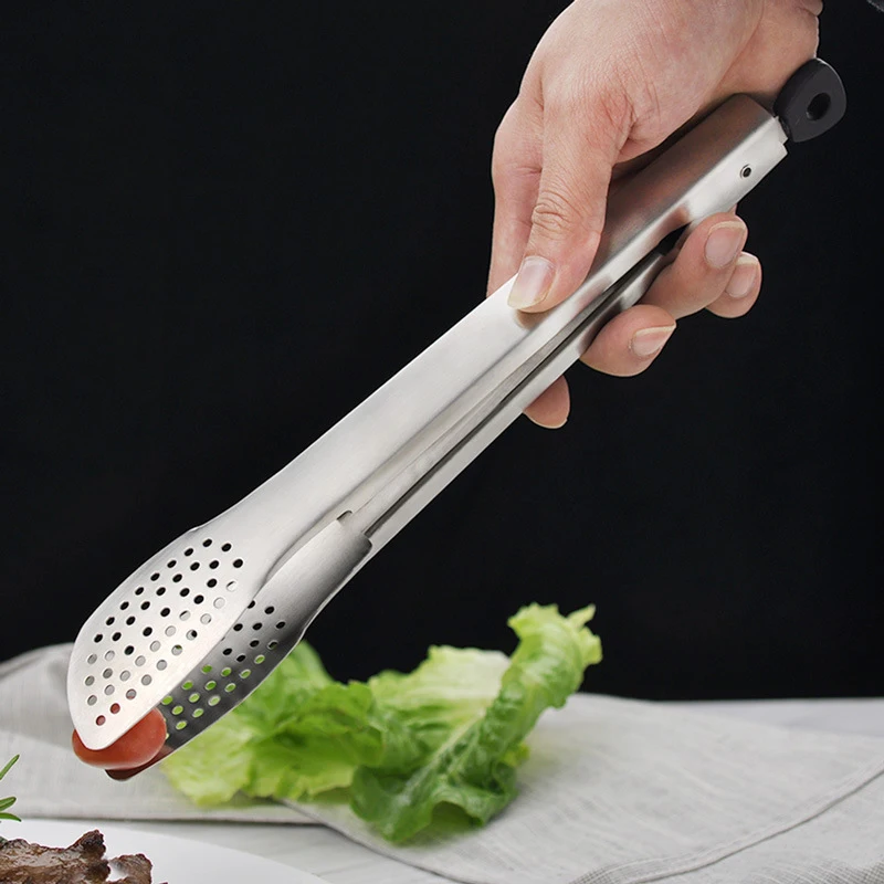 Non-Stick Kitchen Tongs Stainless Steel BBQ Barbecue Pizza Bread Steak Tong Clip Salad Pastry Food Forceps Tool | Дом и сад