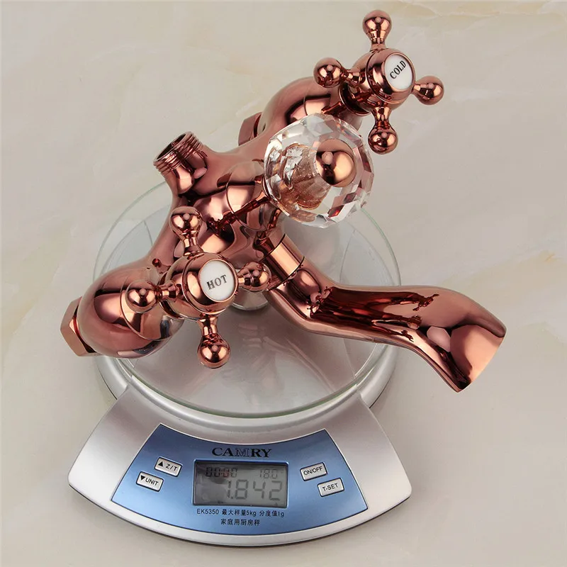 Bathtub Faucet Brass Mixer Tap With Hand Shower Floor Standing Style Dual Handle Golden Bathroom Bath Set | Обустройство дома