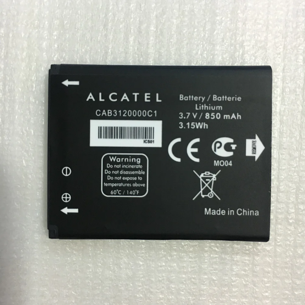 Аккумулятор для Alcatel One Touch 768 OT710 OT888A OT880A CAB3120000C1 CAB23A0000C1 мобильный телефон 850 мАч |