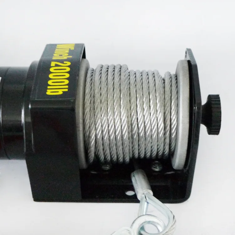 12V24V ATV ДВИГАТЕЛЬ 2000lbs электрическая лебедка трос восстановления лебедки Тяговый кабель Тяговый комплект Открытый кросс-кантри кран