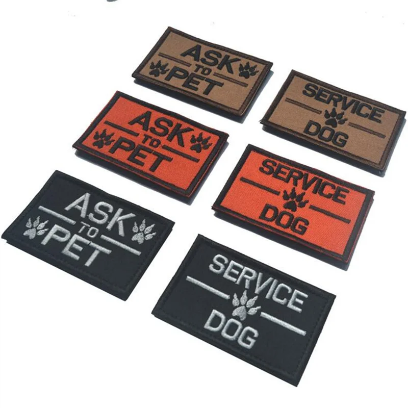 Hunting Accessories Embroidered patch ASK TO PET Badges Army Stickers tactical Military Patches For Clothing Bags Cup |