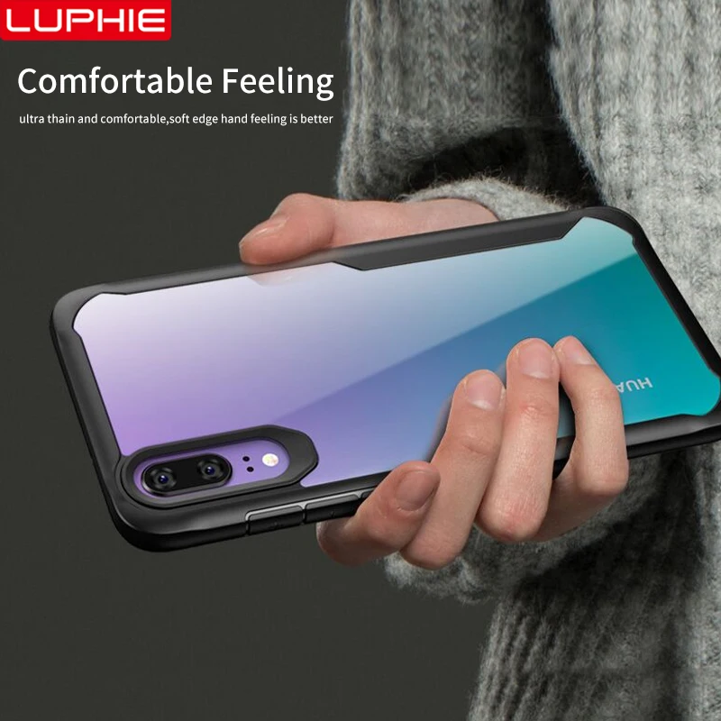 LUPHIE Transparent Phone Case For Huawei P40 P30 P20 Pro Clear Shockproof Cover Mate 30 20 10 Nova 3i Cases | Мобильные телефоны и
