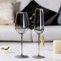 creative crystal glass cup gray goblet wine cup champagne glasses cocktail glass fashion bar party hotel home wedding glasses