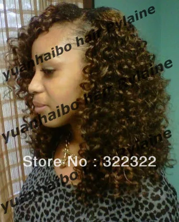 Высокое качество бразильской реми волосы жесткие вьющиеся золотой блондинка