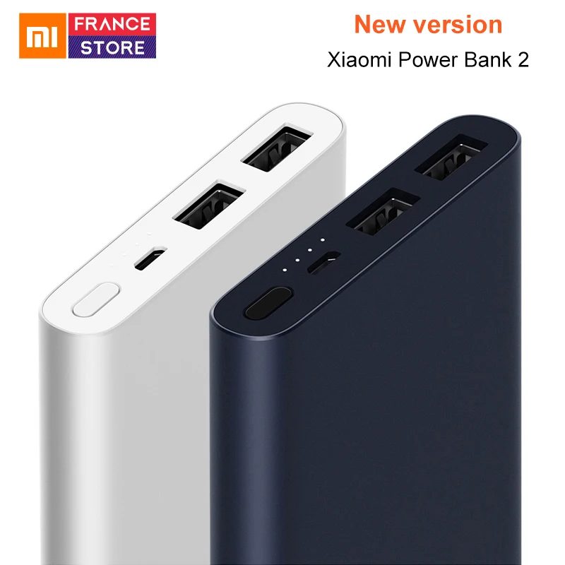 10000 мАч Xiao mi power Bank 2 2i внешний аккумулятор быстрая зарядка с двумя usb портами выход