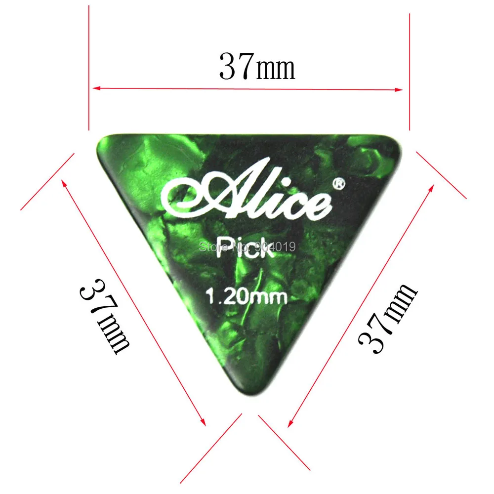 

Alice 50pcs Heavy 1.2mm 355 Sharp Triangle Guitar Picks Plectrums Assorted Colors Celluloid
