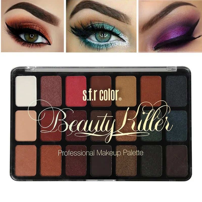 21 цвет блестящие тени для макияжа Pallete матовые тени для век Палитра мерцающий блеск алмазные тени для век порошок пигмент косметика