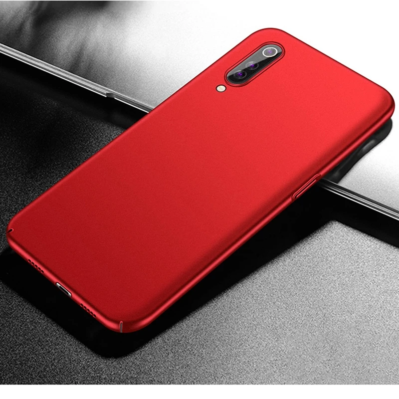 Полный охват тела крышка чехол для телефона для samsung Galaxy A10 A20 A30 A40 A50 A60 A70 M10 M20 M30 M40 тонкий матовый Жесткий PC задняя крышка чехол - Цвет: Красный