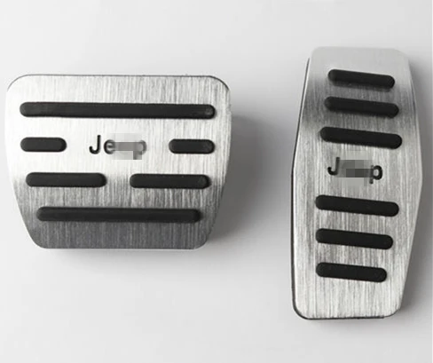 For Jeep Logo Без буровой машины Противоскользящий ножной ускоритель газа педаль тормоза колодки Крышка для Jeep Compass 17-18 Renegade 16-18 принадлежность для педали наборы - Название цвета: For Jeep Logo
