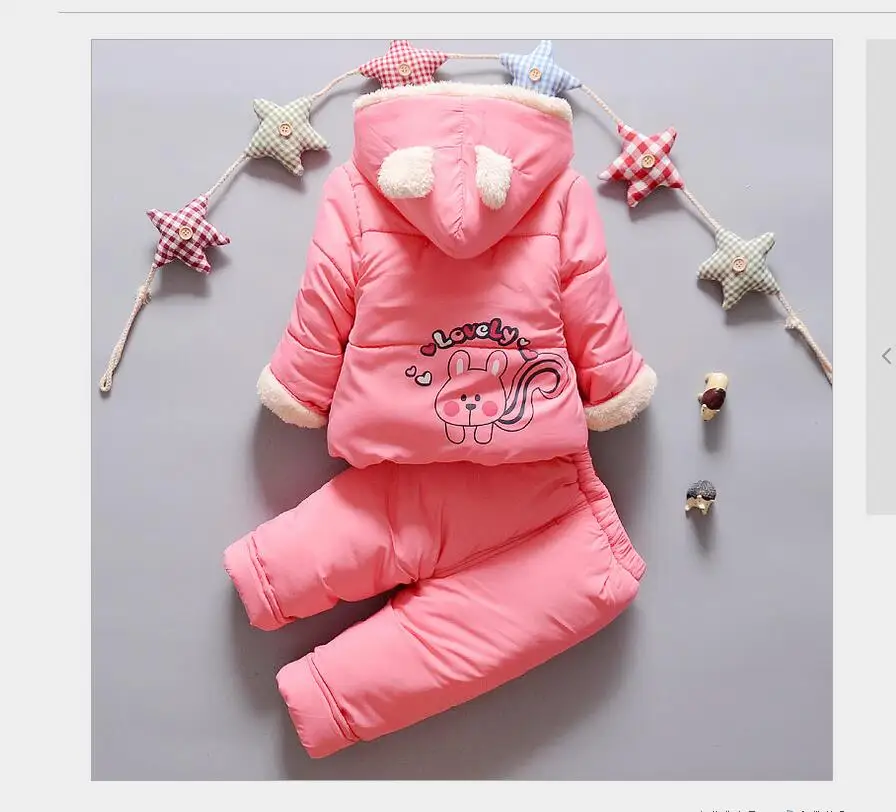 Комплект из 4 предметов! Детская осенне-зимняя одежда для новорожденных девочек