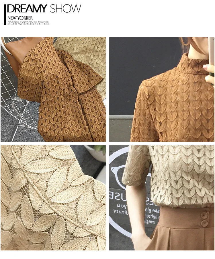 Blusas Mujer, Женская Сексуальная кружевная блузка, черный атлас, Прозрачные топы, открытая однотонная женская водолазка, рубашка размера плюс