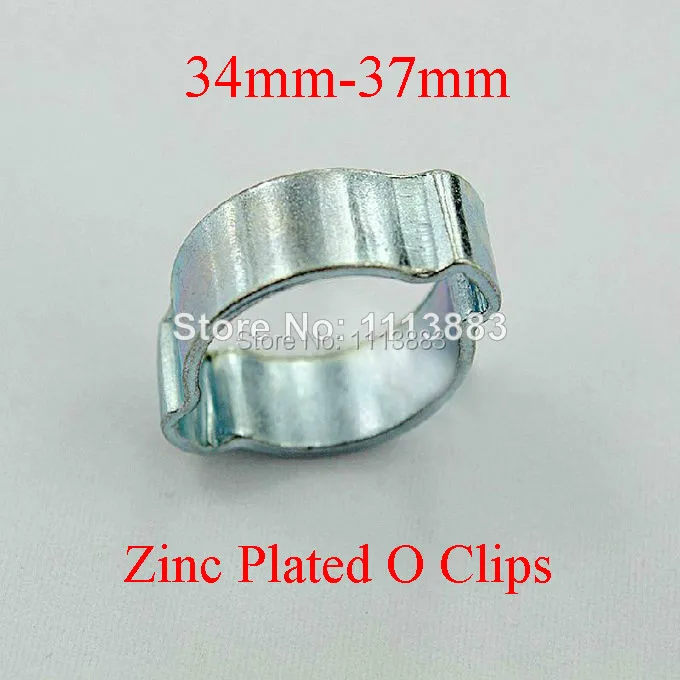 

34-37mm in 10pcs Zinc Plated Steel Silicon Fuel Air O Hose Clip