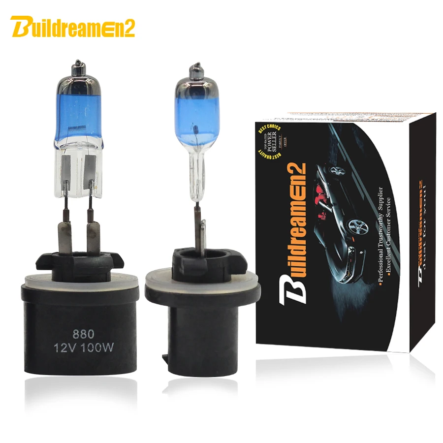 

Buildreamen2 2 шт. 100 Вт 880 галогенная лампа 4300 К теплый белый 12 В высокомощный Автомобильный источник света фара противотуманная фара