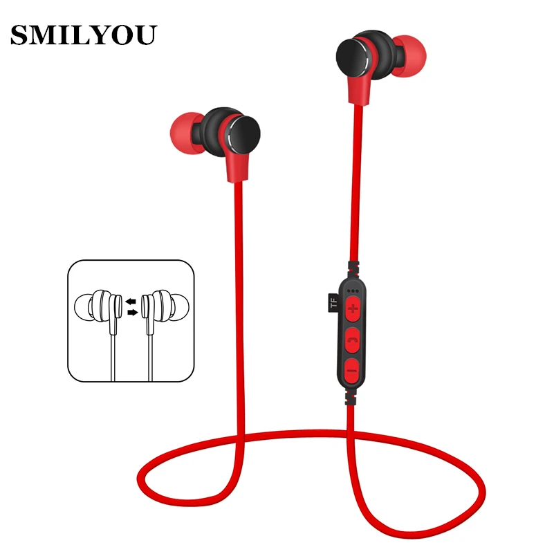 Smilyou Спорт Bluetooth Наушники музыке стерео беспроводные наушники для телефона