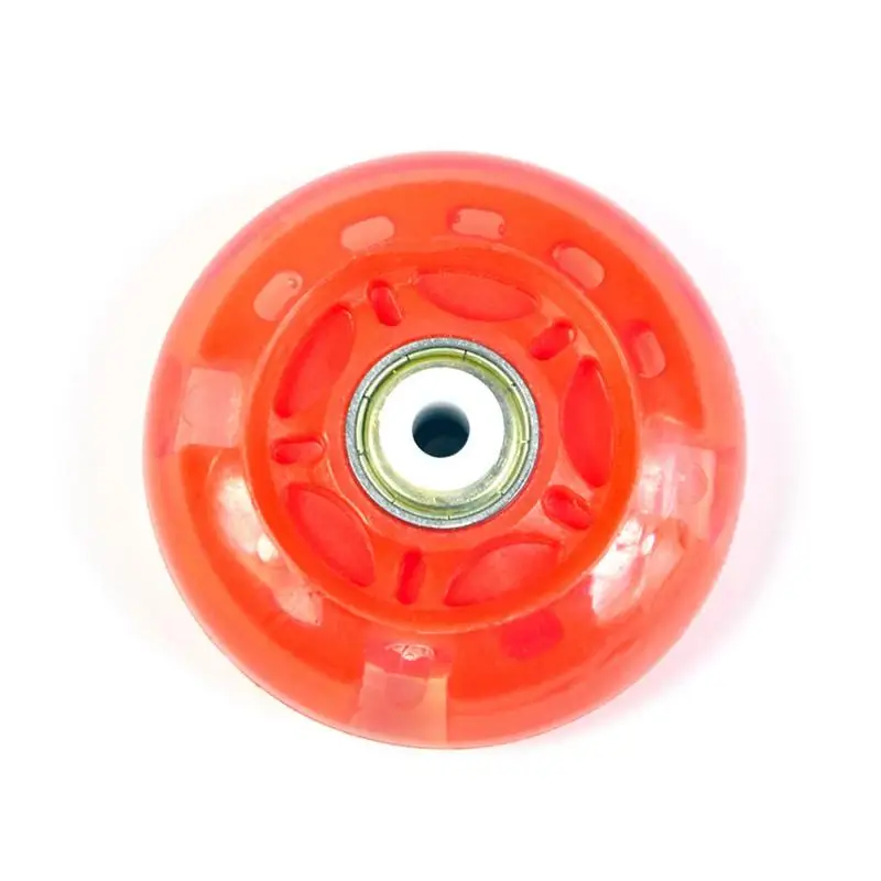 64MM red 1 шт. детские роликовые мигающие колеса без подшипника высокого качества роликовые колеса для слалома/тормозной ролик скейт обувь - Цвет: 64MM red