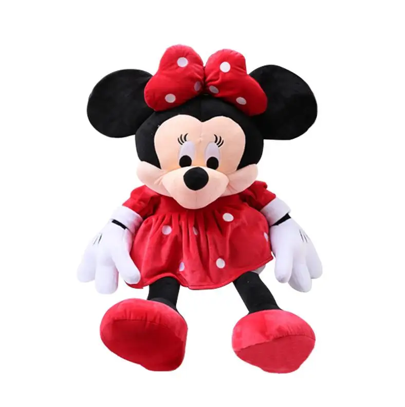 red Minnie 1 шт. 28 см милый классический Микки Красный Минни и розовый Минни плюшевые игрушки мягкие милые куклы животных для детей подарок на день рождения - Цвет: red Minnie