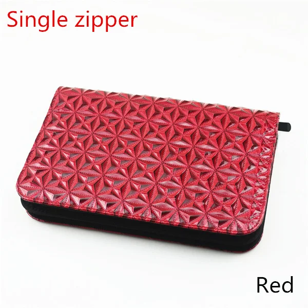 Red Новые ПУ Ножницы по коже случае Профессиональные Парикмахерские ножницы сумка для грумеров Парикмахерская Салон Pet Ножницы Набор инструментов сумка держатель - Цвет: Red