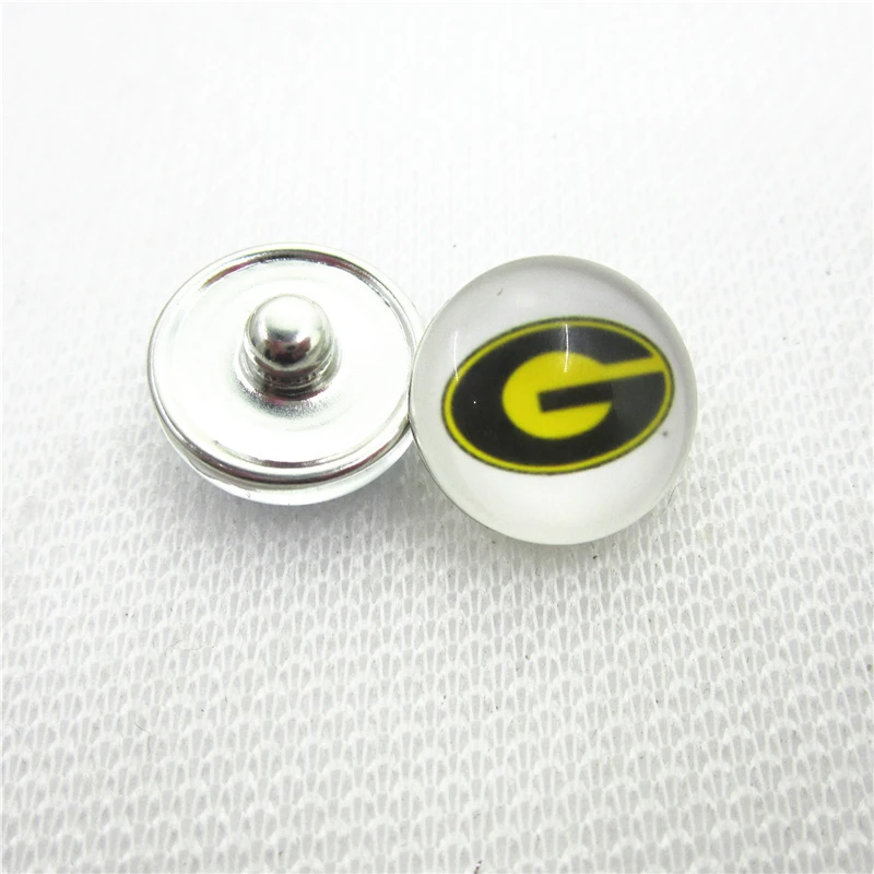 

10pcs Grambling State Tiger snap buttons Glass 18mm Sports snap buttons Diy Snaps Jewelry Bracelet&bangles charms