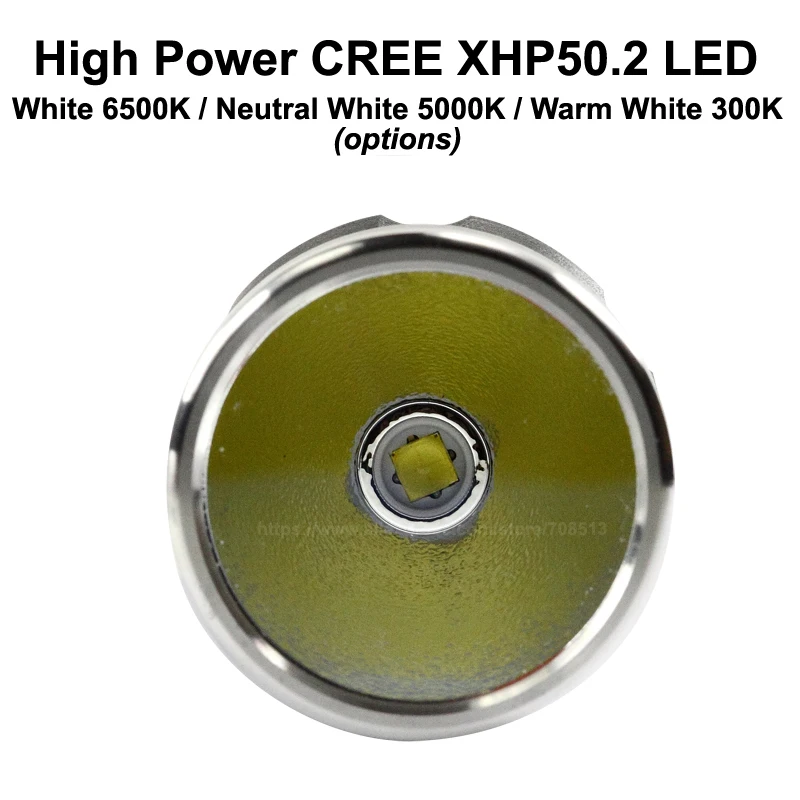 K5s Cree XHP50.2 белый 6500K/нейтральный 5000K/теплый 3000K 2650 люмен 5 режимный светодиодный