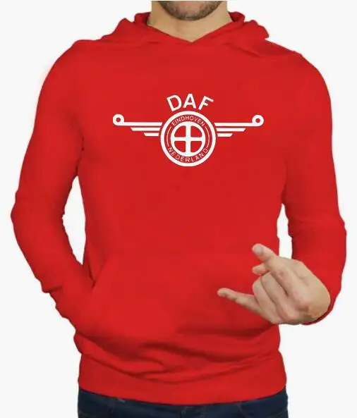2019 брендовые Зимние толстовки с капюшоном для мужчин DAF грузовик автомобиль